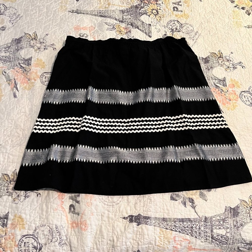 Black Cotton Skirt